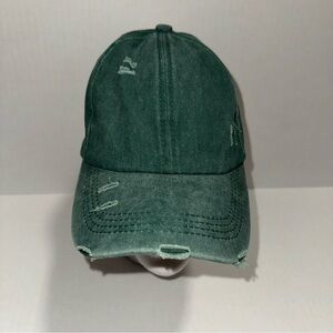 Distressed Sun Hat Wide Brim Adjustable Trucker